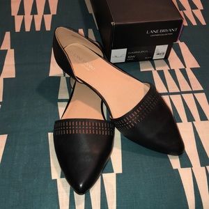 New! Never Worn! Lane Bryant Leather Wide Flats